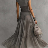 Amber - Lace Pleated Maxi Set