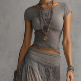 Amber - Lace Pleated Maxi Set