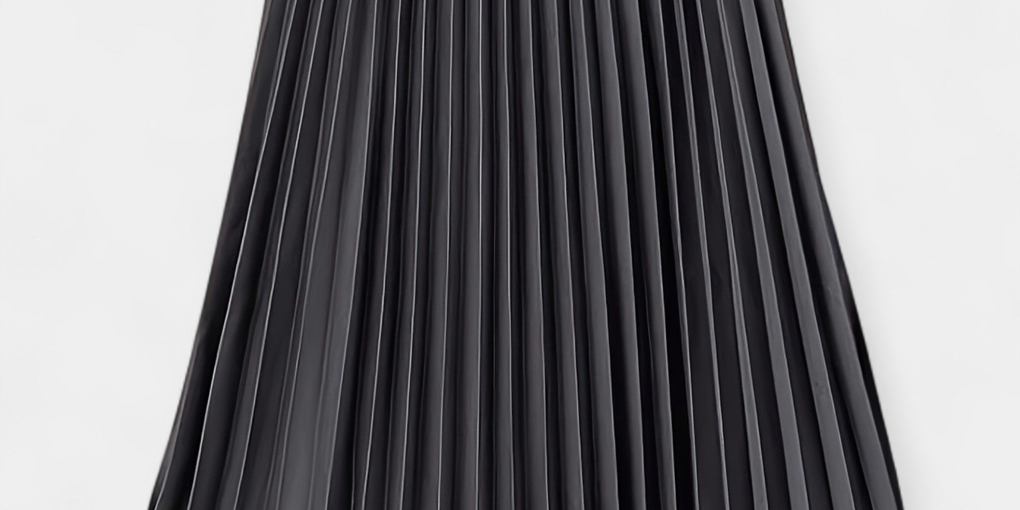 Pleated Satin Maxi Skirt