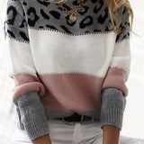 Lela | Sweater with Leopard Print