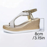 Nadia | Elegant Slip-On Wedge Sandals