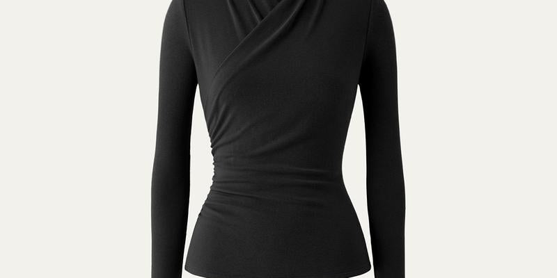 NICA™ - Simple Surplice Long Sleeve Top Medium Length