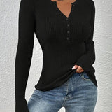 SHASHA™ - Elegant Chic Slim Fit Long Sleeve Round Neck Tops