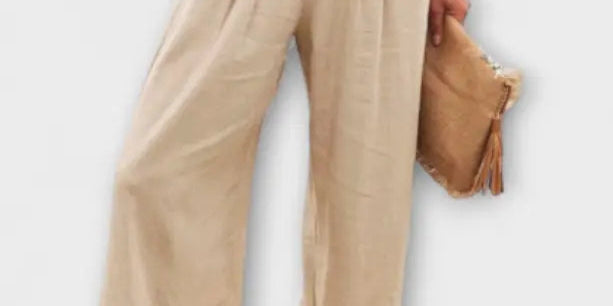 Thearya - Loose Casual Linen Trousers