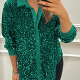 CIARA™ - Shimmer Sequin Shirt