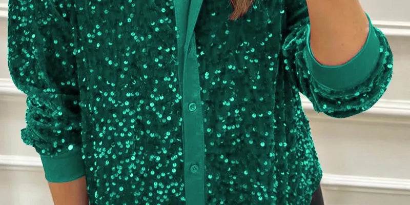 CIARA™ - Shimmer Sequin Shirt