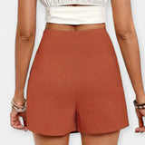 High-Waisted Shorts with Skirt