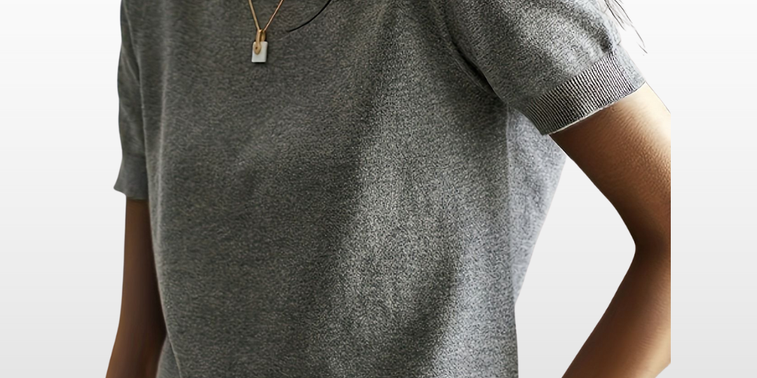 Leny - Relaxed Fit Short Sleeve Round Neck Knit Top