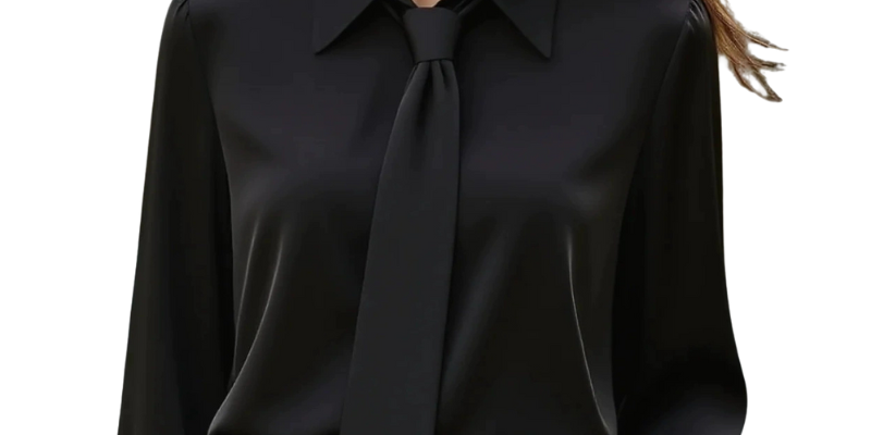 JONNIE™ – Modern Tie Detail Long Sleeve Shirt