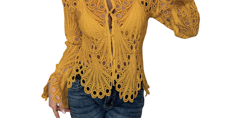 SARAH™ – Modern Hollow Detail Blouse