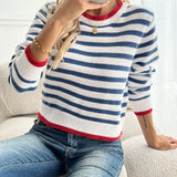 Mary | Striped Crewneck