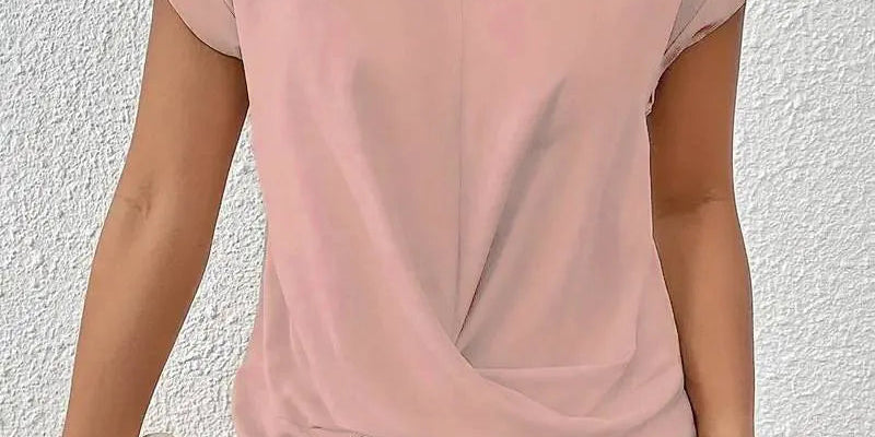 Elena | V-Neck Blouse with Button Detail