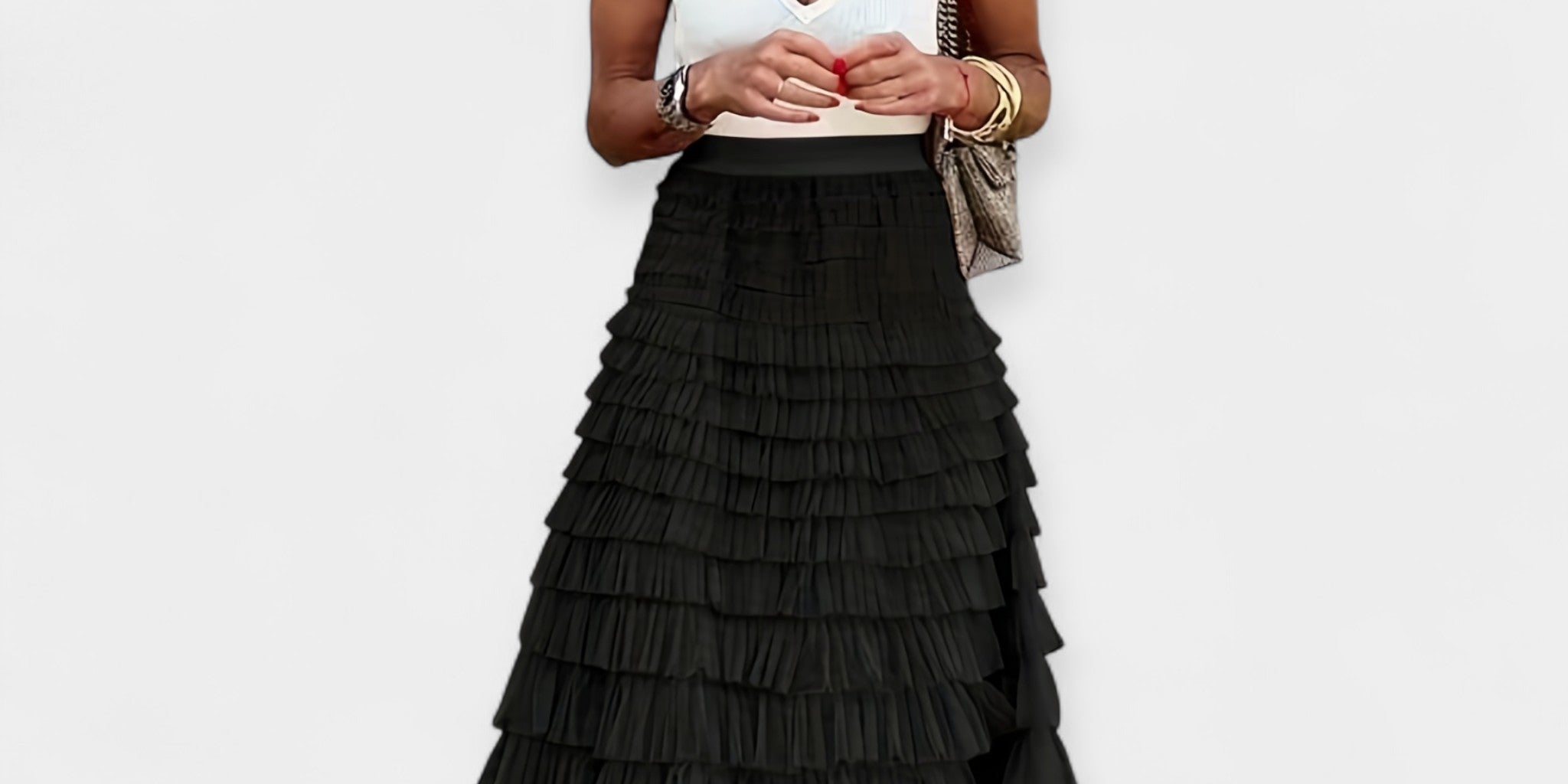 Boho Skirt with Satin Finish