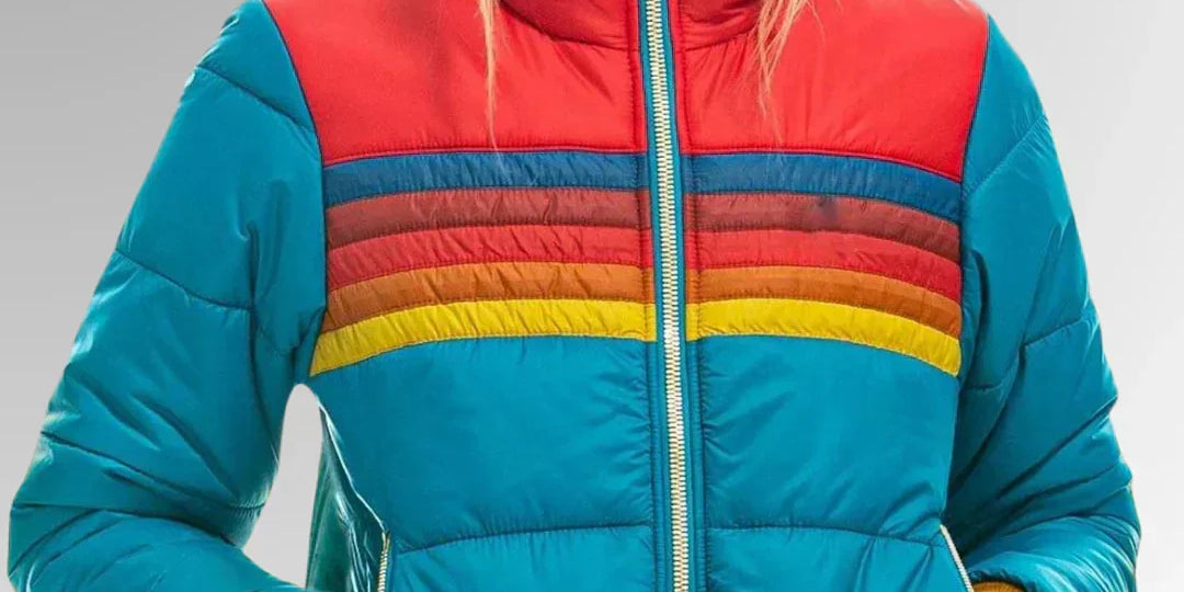 Sierra - Women’s Retro Striped Puffer Jacket