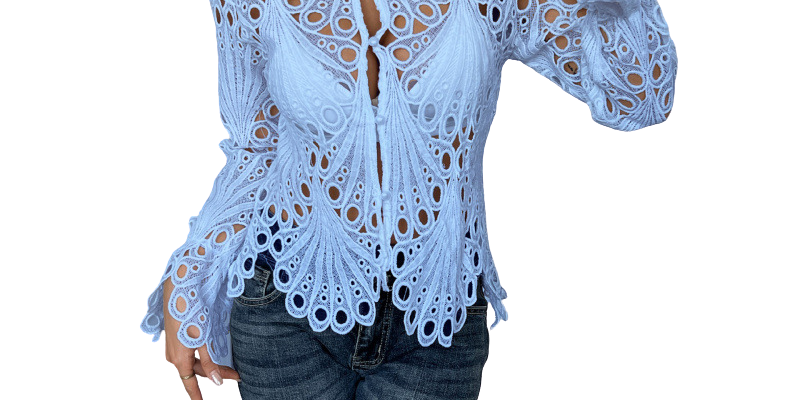 SARAH™ – Modern Hollow Detail Blouse