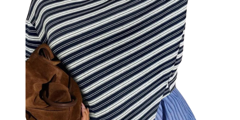 LAIZA™ – Modern Long Sleeve Striped Shirt