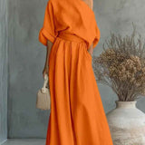 Eliza - Elegant Off-Shoulder Two-Piece Set