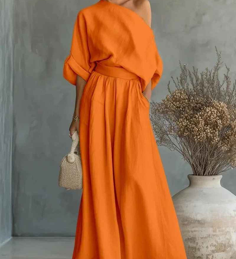 Eliza - Elegant Off-Shoulder Two-Piece Set
