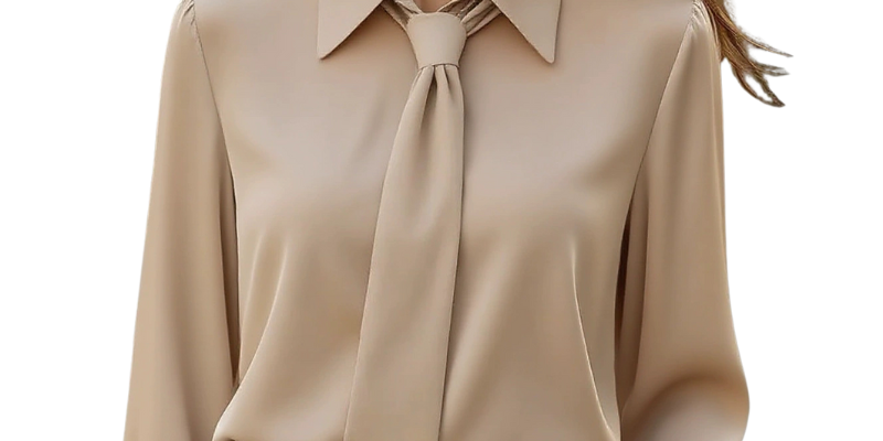 JONNIE™ – Modern Tie Detail Long Sleeve Shirt