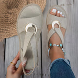 Skylar | Flat Sandals With Metal Buckle