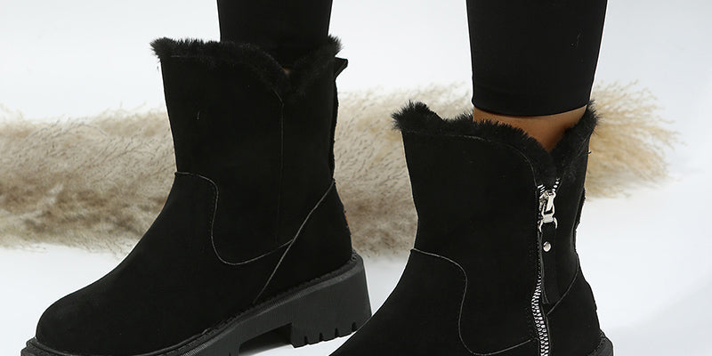 Hazel | Faux-Suede Plush Boots