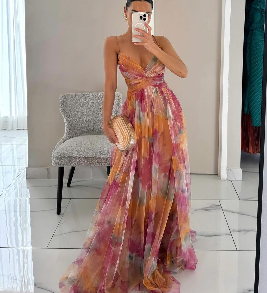 Giselle | Charming maxi dress with floral print