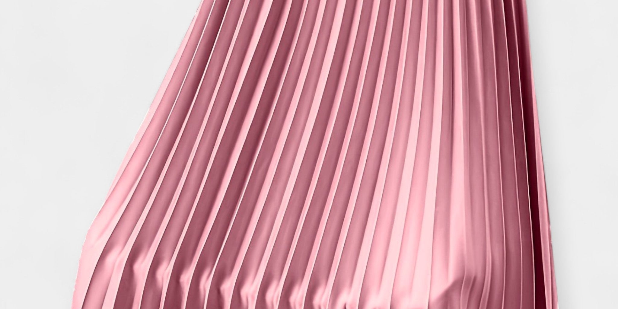 Pleated Satin Maxi Skirt