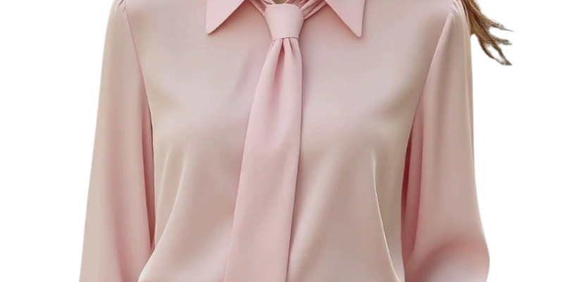 JONNIE™ – Modern Tie Detail Long Sleeve Shirt