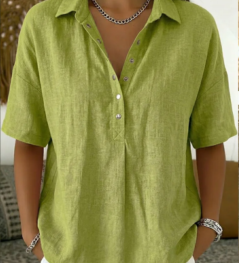 Arabella - Relaxed Fit Button Blouse
