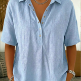 Arabella - Relaxed Fit Button Blouse