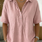 Arabella - Relaxed Fit Button Blouse
