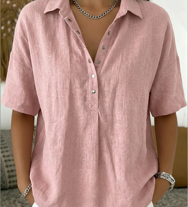 Arabella - Relaxed Fit Button Blouse