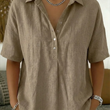 Arabella - Relaxed Fit Button Blouse