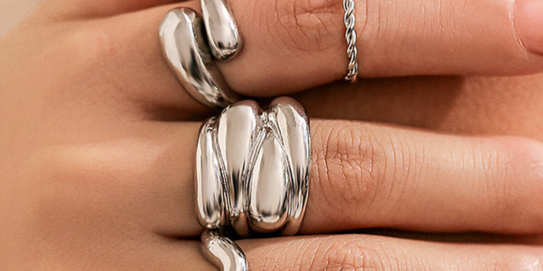 4-Piece Metal Ring Set
