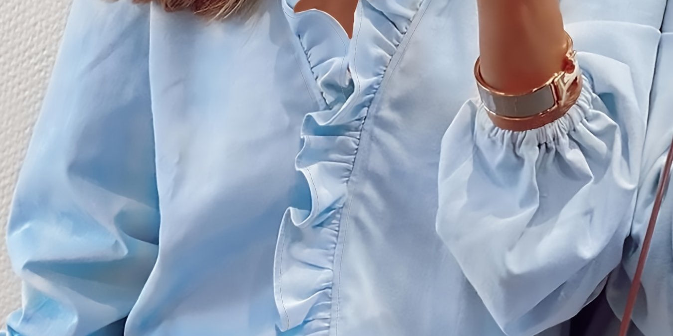 MAISY™ – Ruffled V-Neck Blouse