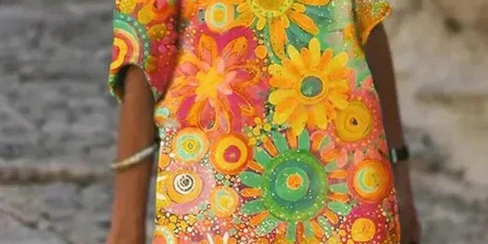 Nira | Vibrant Floral Midi Dress