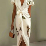 Amelia | Elegant Floral Wrap Dress