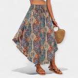 High-Waisted Floral Midi Skirt