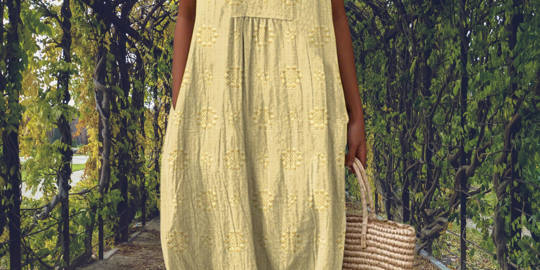 Aikaterini – Elegant sleeveless dress with pockets