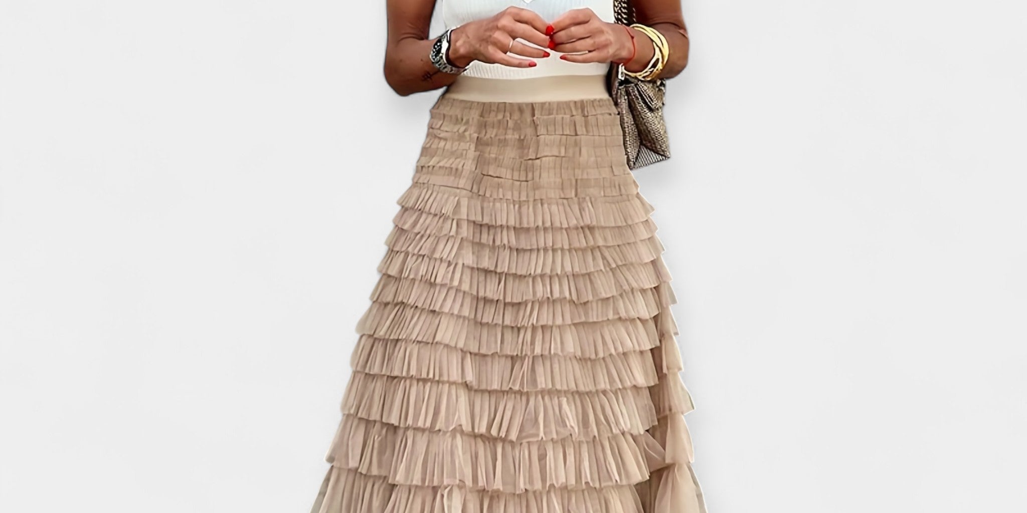 Boho Skirt with Satin Finish