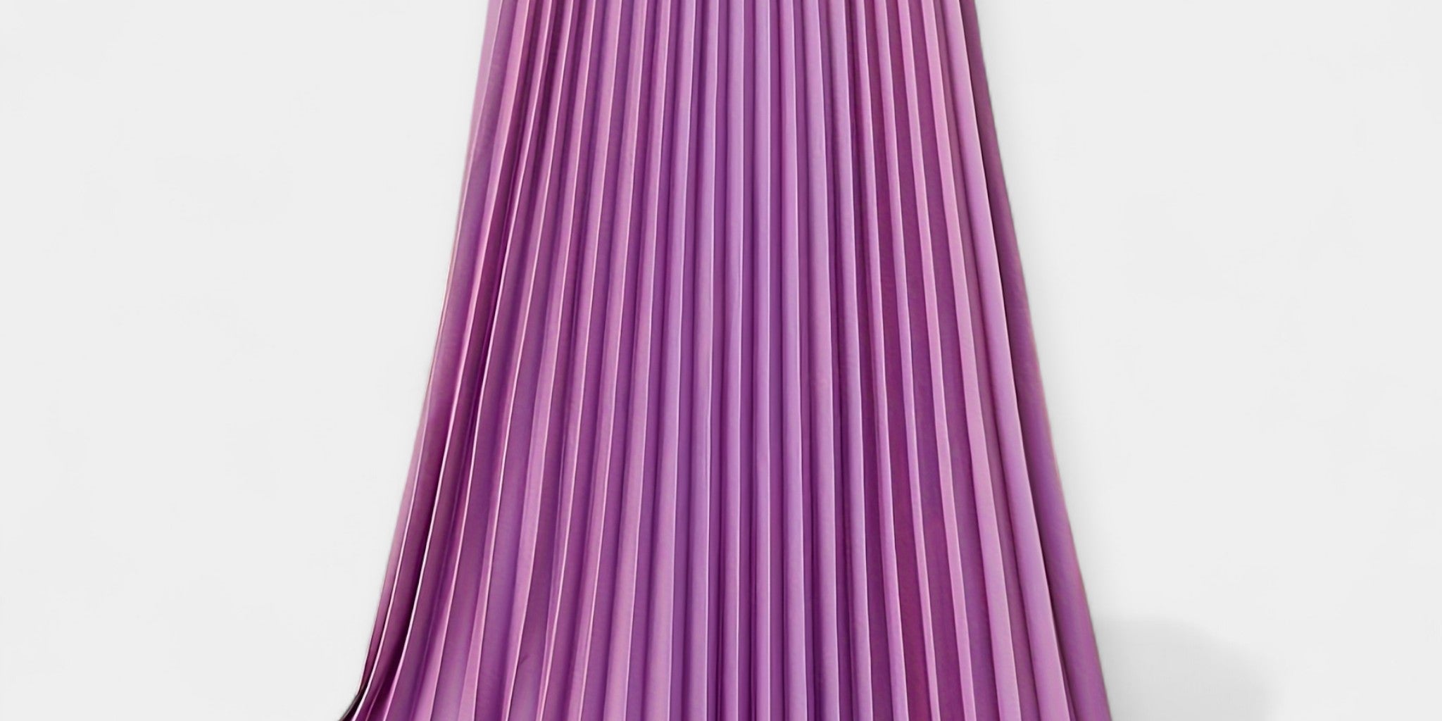 Pleated Satin Maxi Skirt