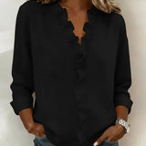 Delilah - Ruffled V-Neck Blouse