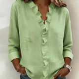 Delilah - Ruffled V-Neck Blouse