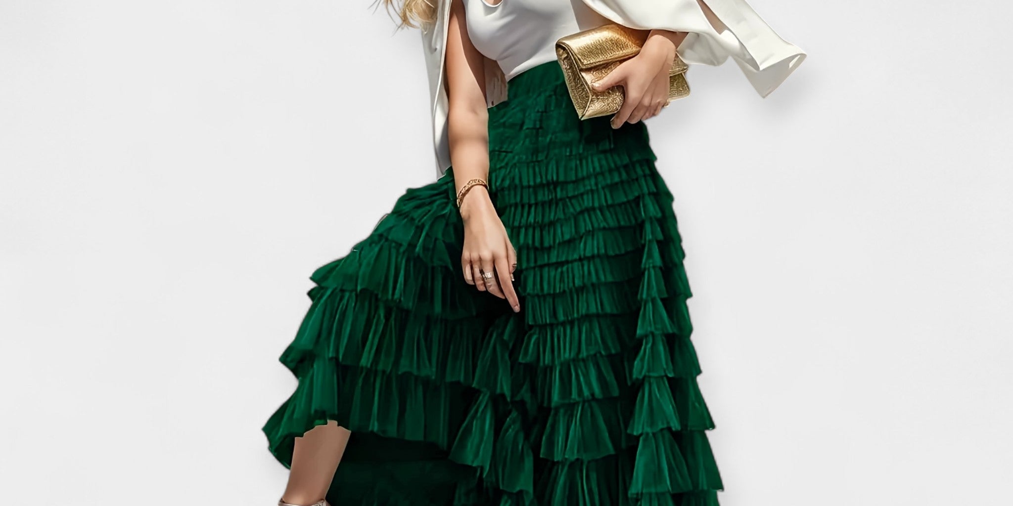 Elegant Tulle Detail Skirt
