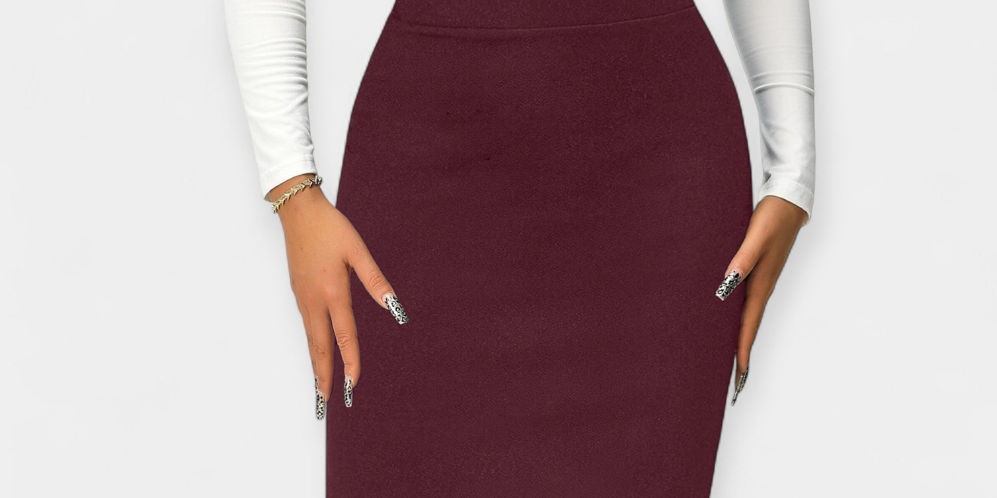High-Waisted Office Skirt