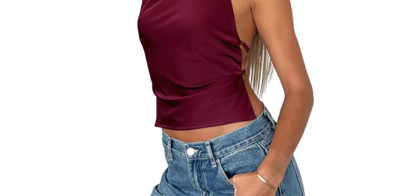 CHINIE™ – Chic Sleeveless Halter Neck Blouse
