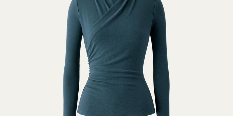 NICA™ - Simple Surplice Long Sleeve Top Medium Length