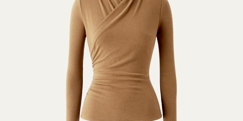 NICA™ - Simple Surplice Long Sleeve Top Medium Length