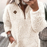 Lily | Patch Quarter Zip Pullover