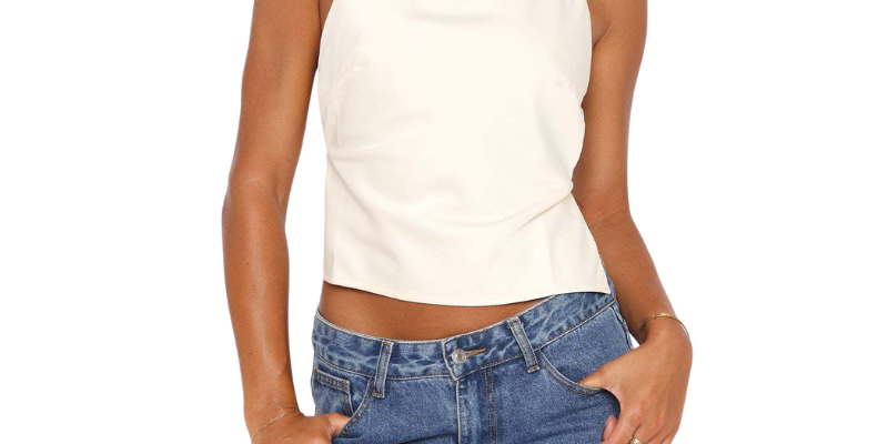 CHINIE™ – Chic Sleeveless Halter Neck Blouse